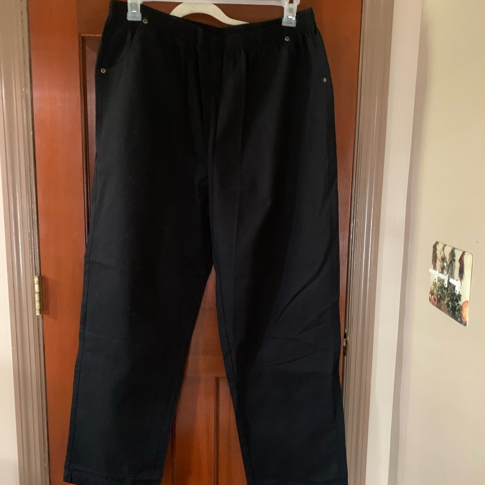 Ladies elastic waist long pants